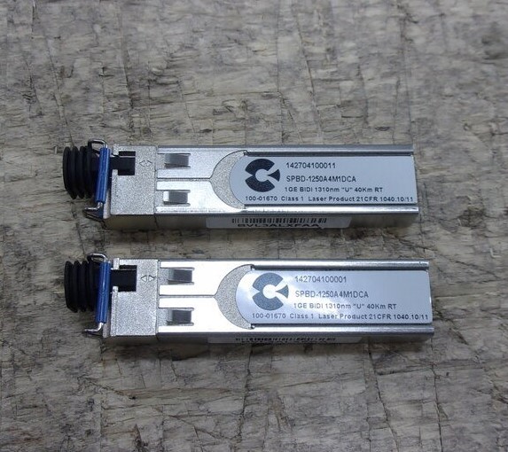 Lot of 2*Calix SPBD-1250A4M1DCA 100-01670 Transceiver 1GE 1310nm 40Km SEE NOTES