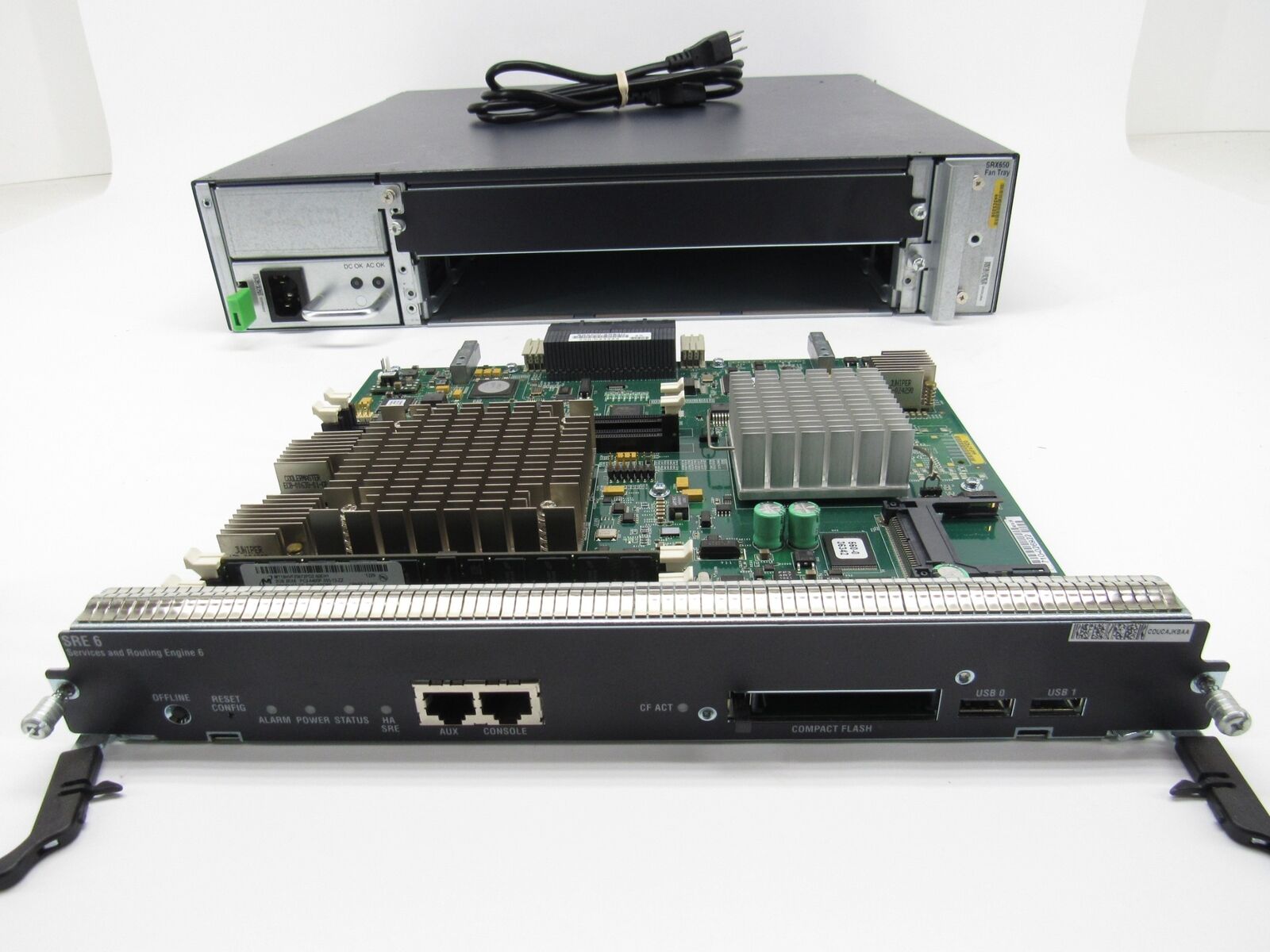 Juniper SRX650 Gateway Router 2U Rack 16GigE XPIM x2 Power Supply & Power Cable