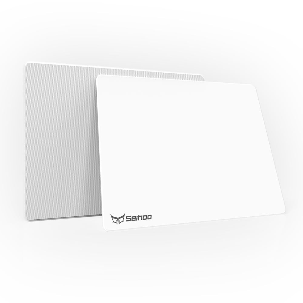 White Plastic Resin Hard Mouse Pad Premium Esports Waterproof Ultra Smooth No...
