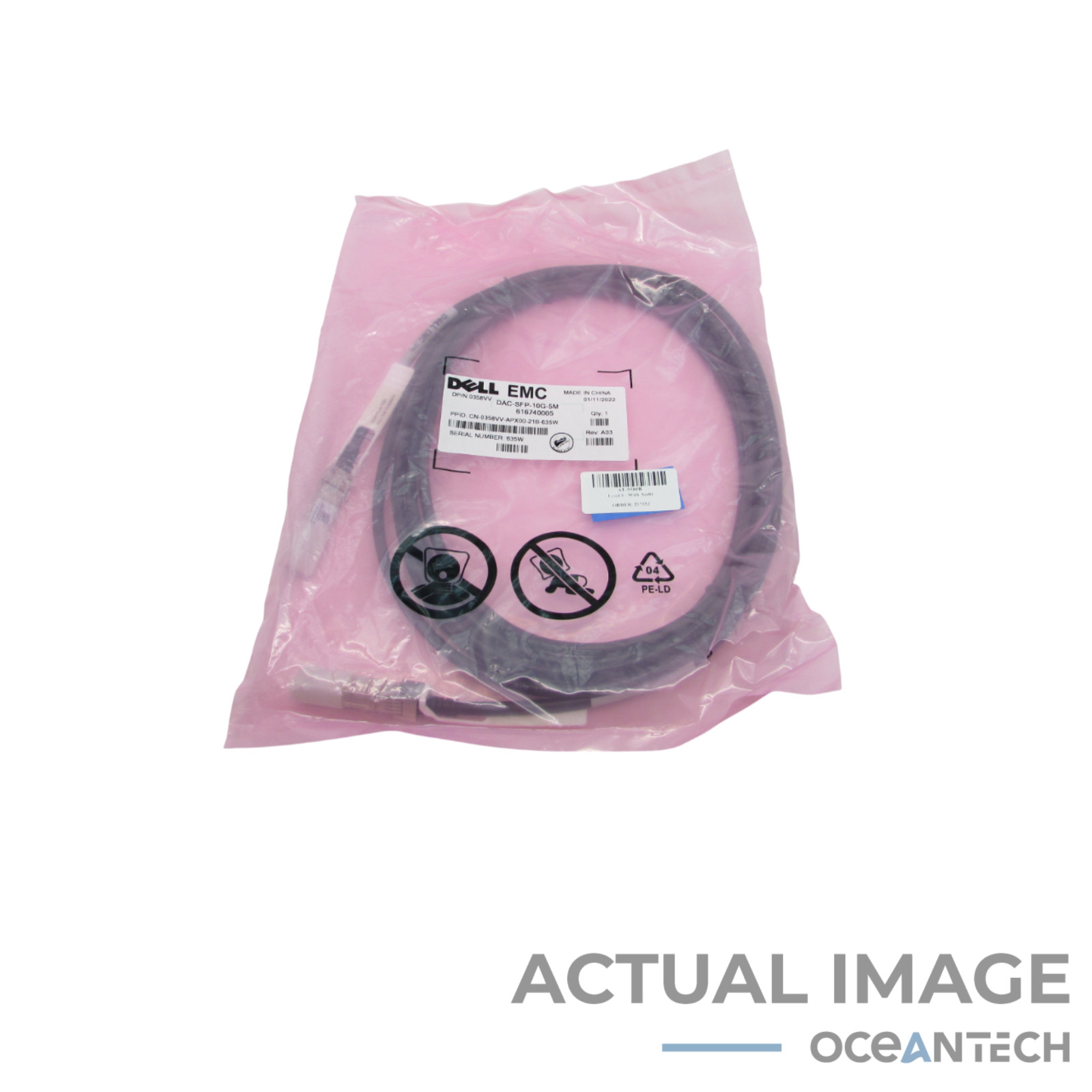 NEW DELL DAC-SFP-10G-CU5M CN-0358VV-APX00 Copper Stacked Cable