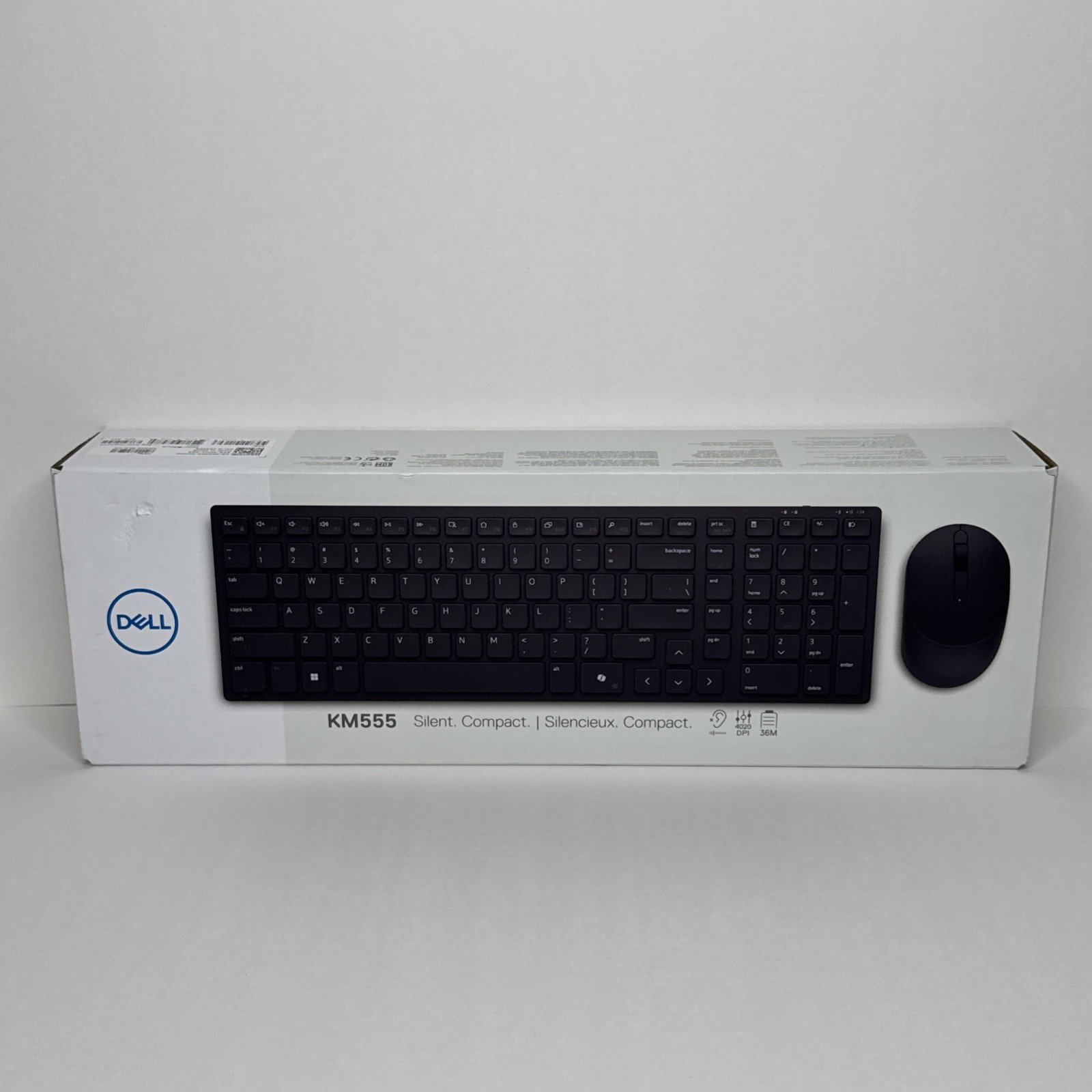Dell KM555 Wireless Compact Silent Keyboard & Mouse Combo, Brand New Sealed