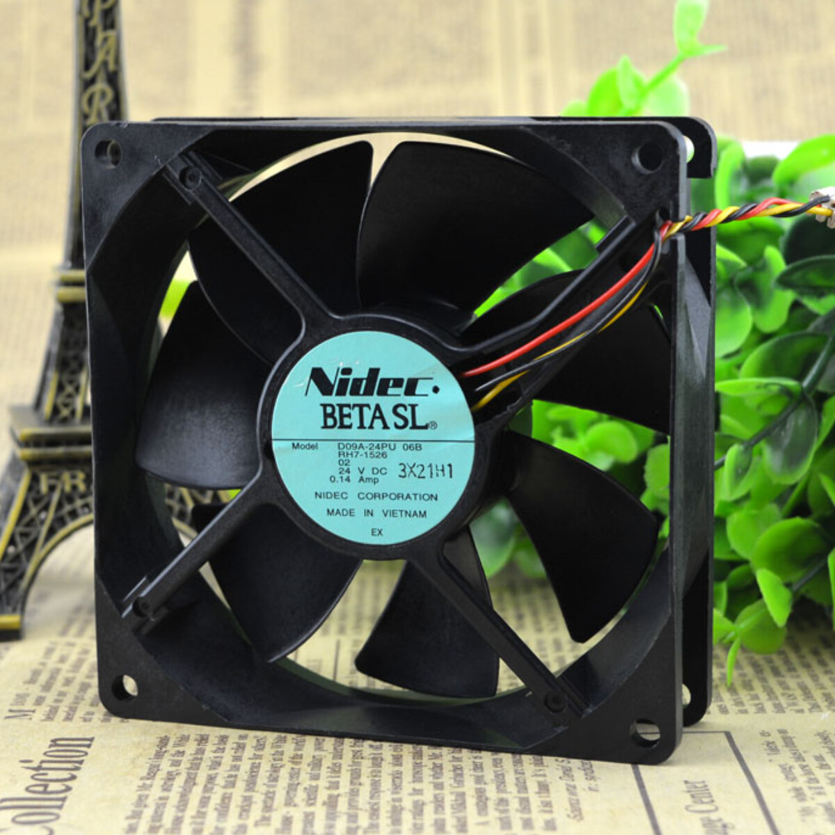 Nidec D09A-24PU 06B RH7-1526 24V 0.14A 9CM 9025 Chassis Cooling Industrial Fan