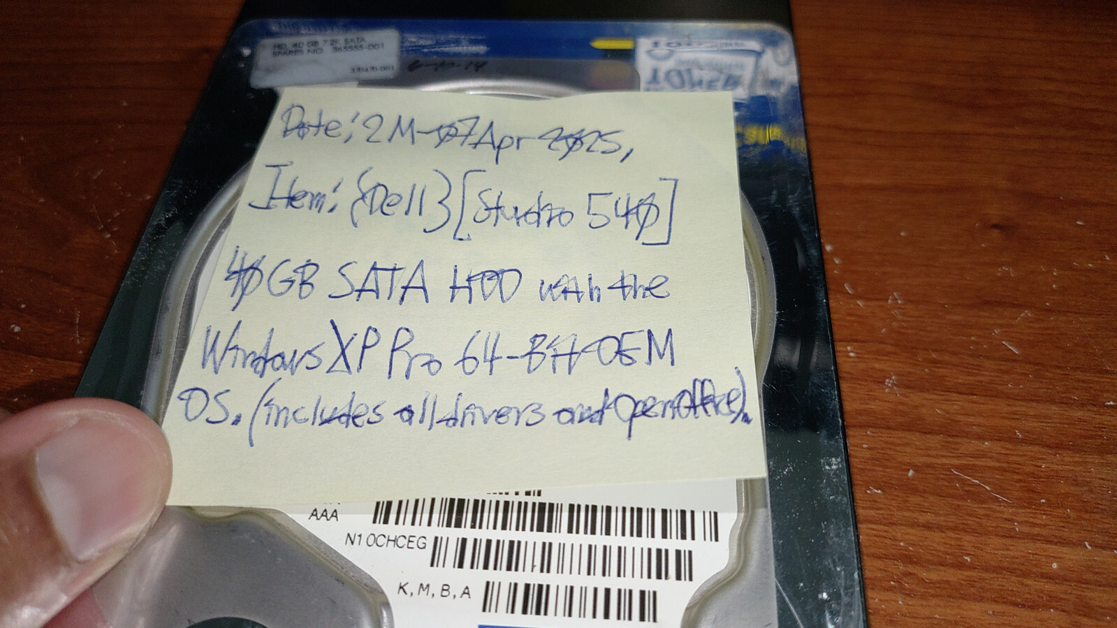 {Dell} [Studio 540] 40GB SATA HDD with the Windows XP Pro X64 OEM OS