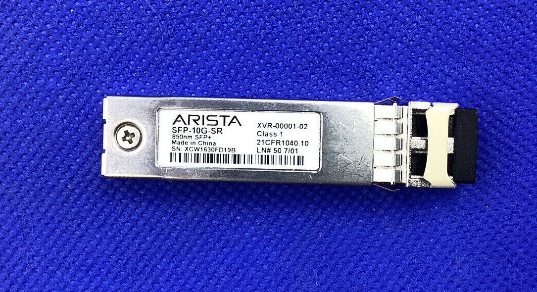 SFP-10G-SR ARISTA 10GBASE-SR 10Gb/s 850nm MM 300m SFP+ Transceiver