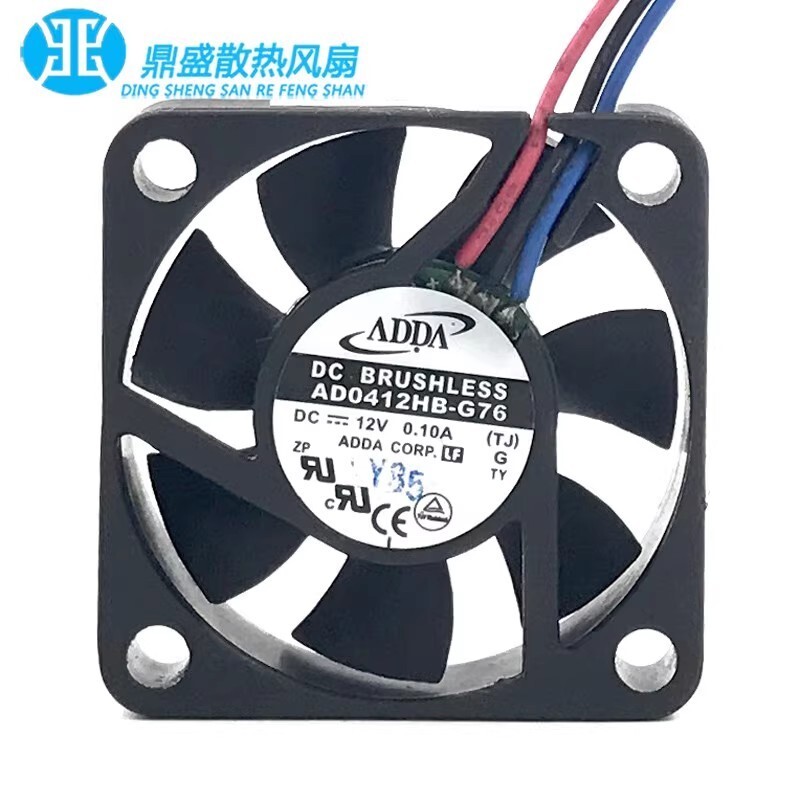 ADDA AD0412HB-G76 4010 DC12V 0.10A 4CM 3-Wire Silent Cooling Fan