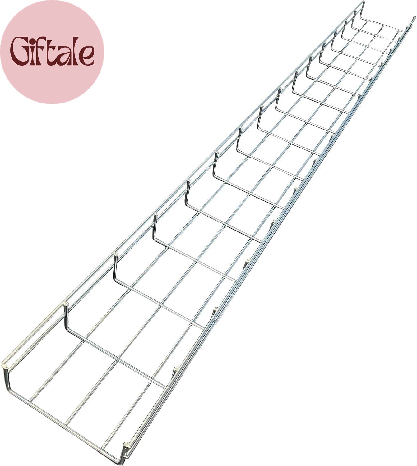 Cable Tray - 5 Feet Long X 6" W X 2” H - 10 Pcs Bulk Pack - Wire Mesh Tray Cable