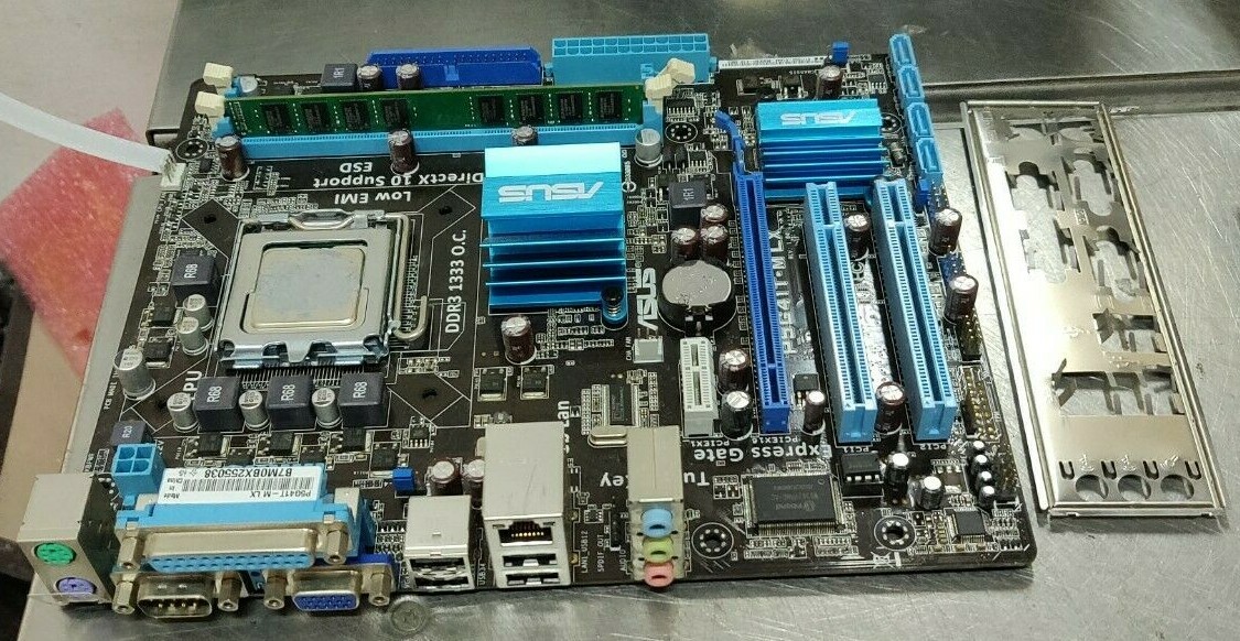ASUS P5G41T-M LX2/V-P5G41E/DP_MB LGA 775 Motherboard with E5700, 2GB & I/O Plate