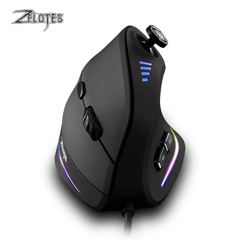 ZELOTES C-18 Vertical Gaming Mouse 10000 DPI Programmable 11 Buttons USB Wired R