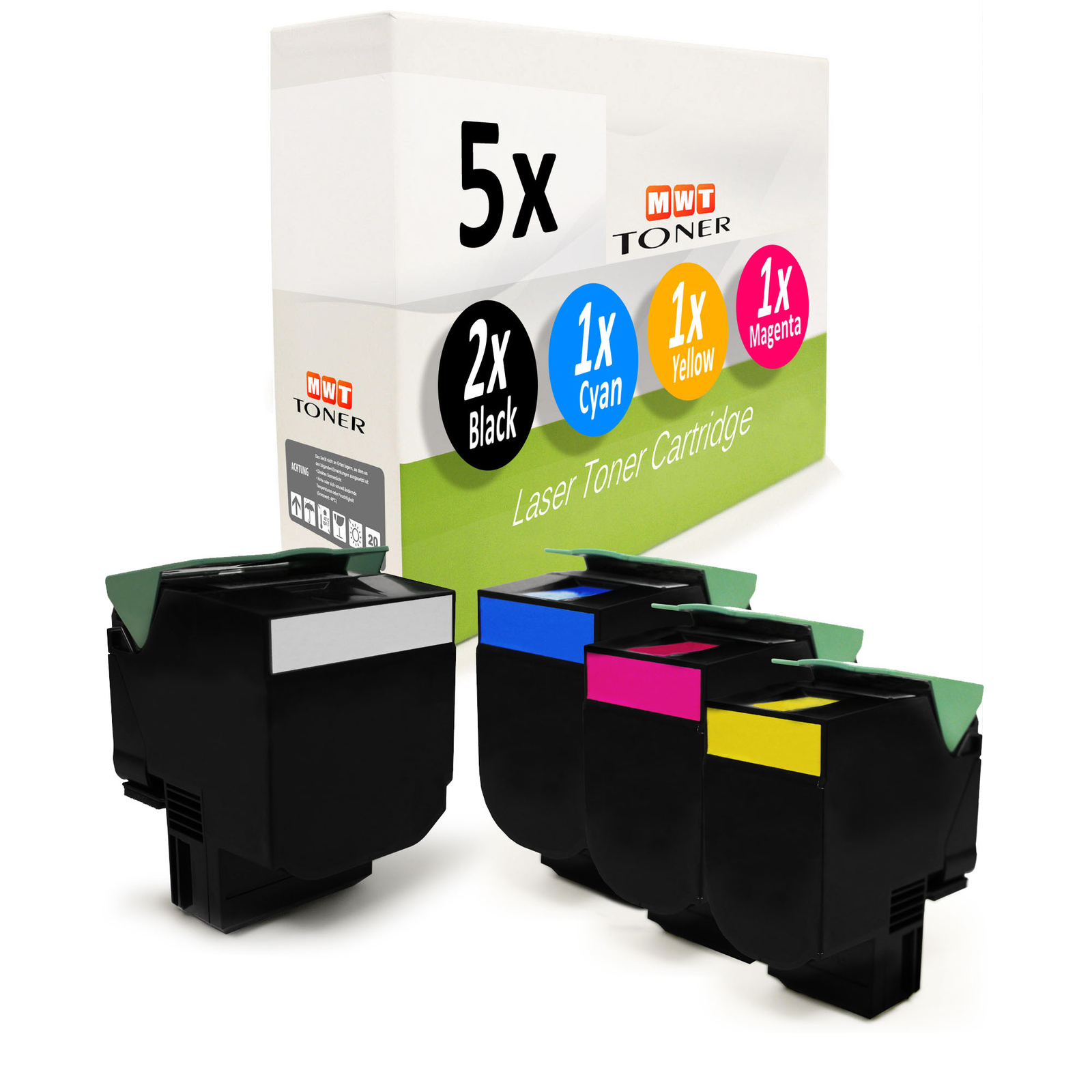 5x Toner for Lexmark C-544-N X-544-N X-544-DW