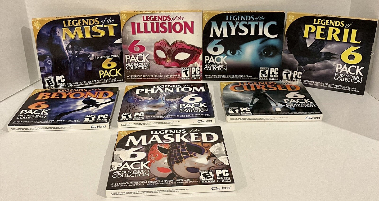 Lot of 8 On Hand Hidden Object Adventures PC games