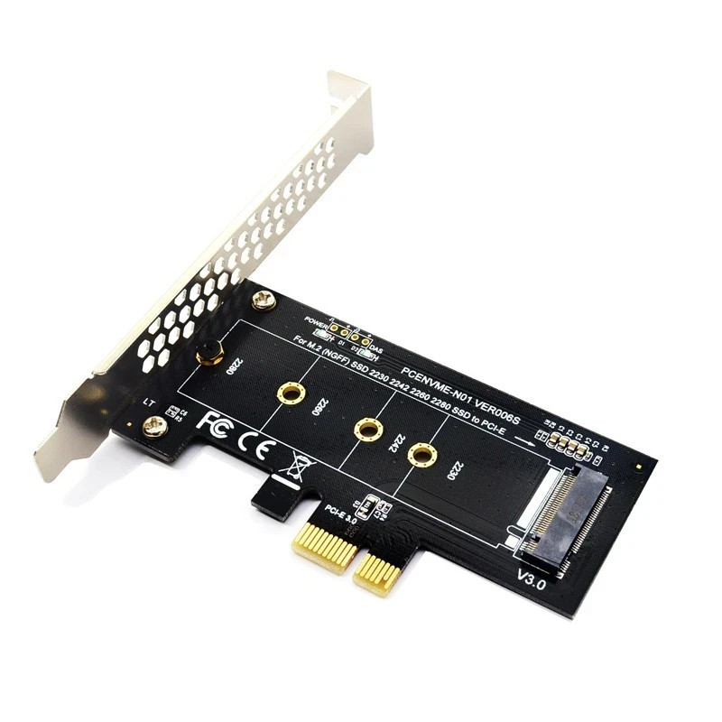 PCIe x1 to M.2 NVMe SSD Adapter Card PCI Express 3.0 NGFF Low Profile Bracket