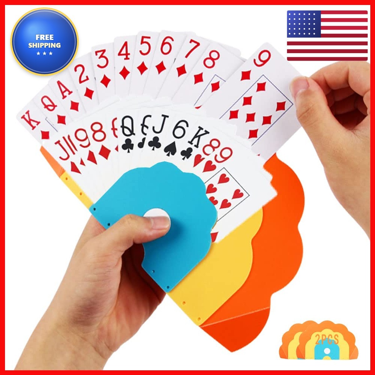 Szlishuo Hands-Free Card Holders For Kids, 2 PCS Portable Set