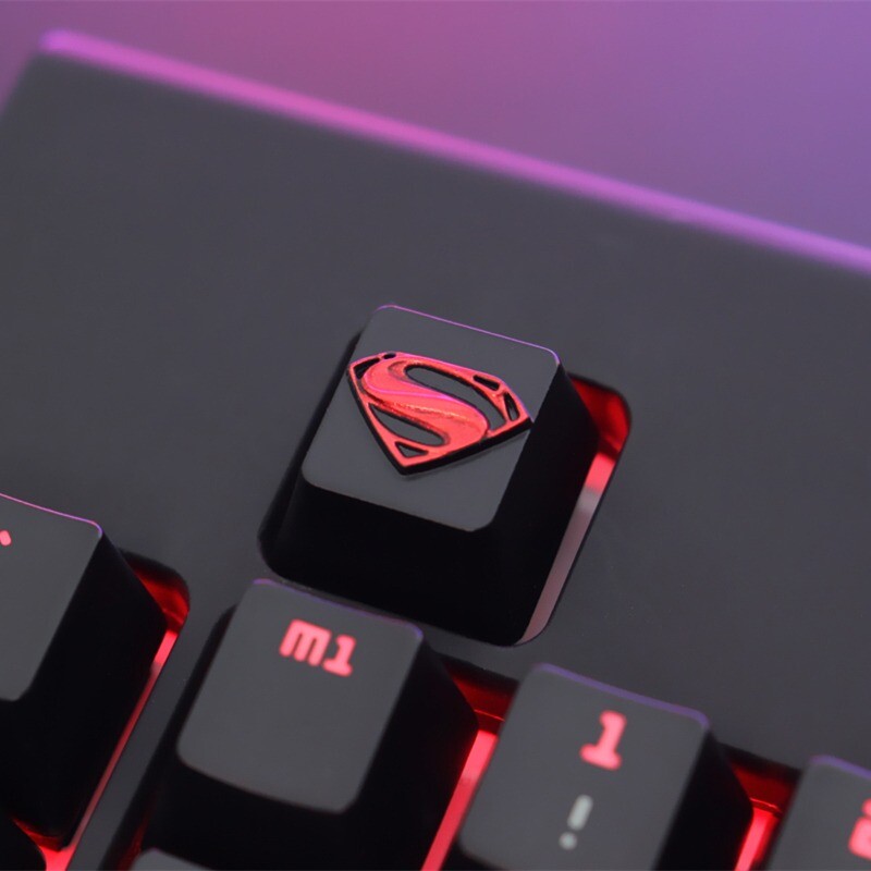 DC Theme Superman and Batman Lights Keycap For Cherry MX Mechanical Keyboard