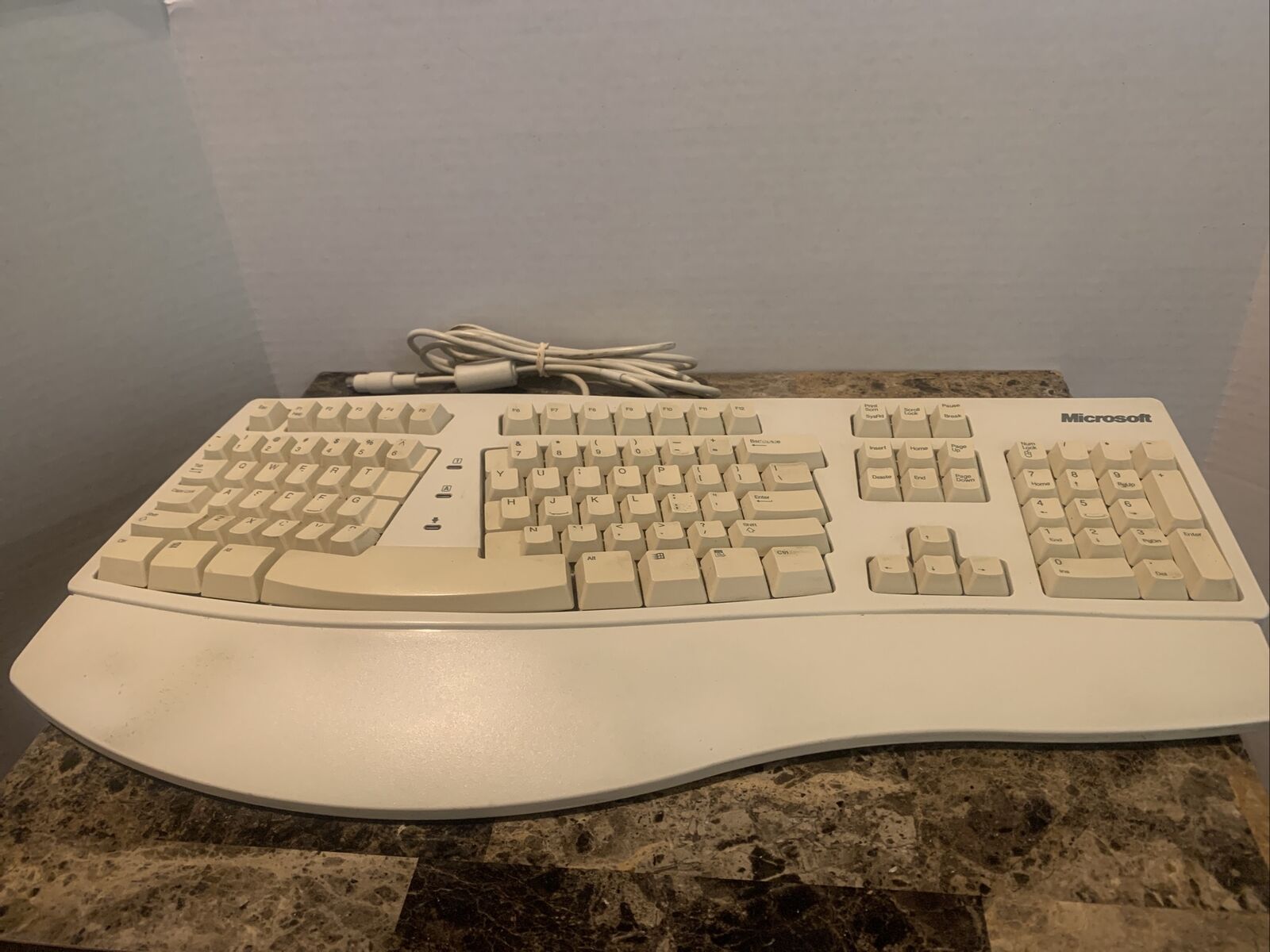 Genuine Ergonomic Microsoft Natural Keyboard - PS/2 - Model 59758 - Vintage