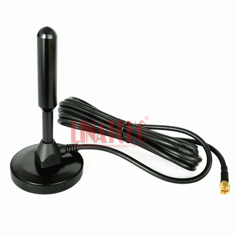 2G GSM GPRS 900MHz High Gain Omni Magnetic Base Antenna 3 Meters SMA Male Cable
