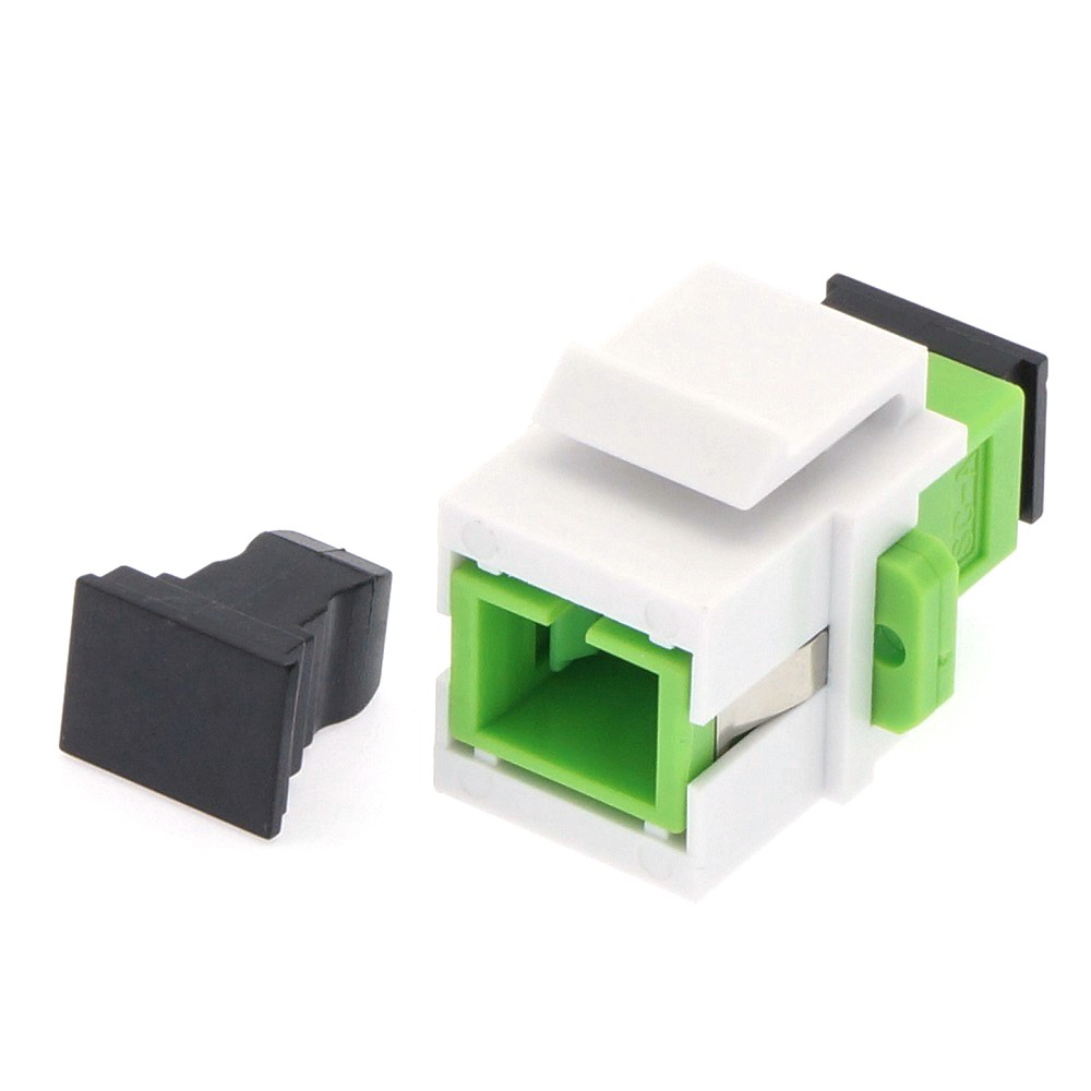15 Pack of Keystone Jack SC/APC Singlemode Simplex Green
