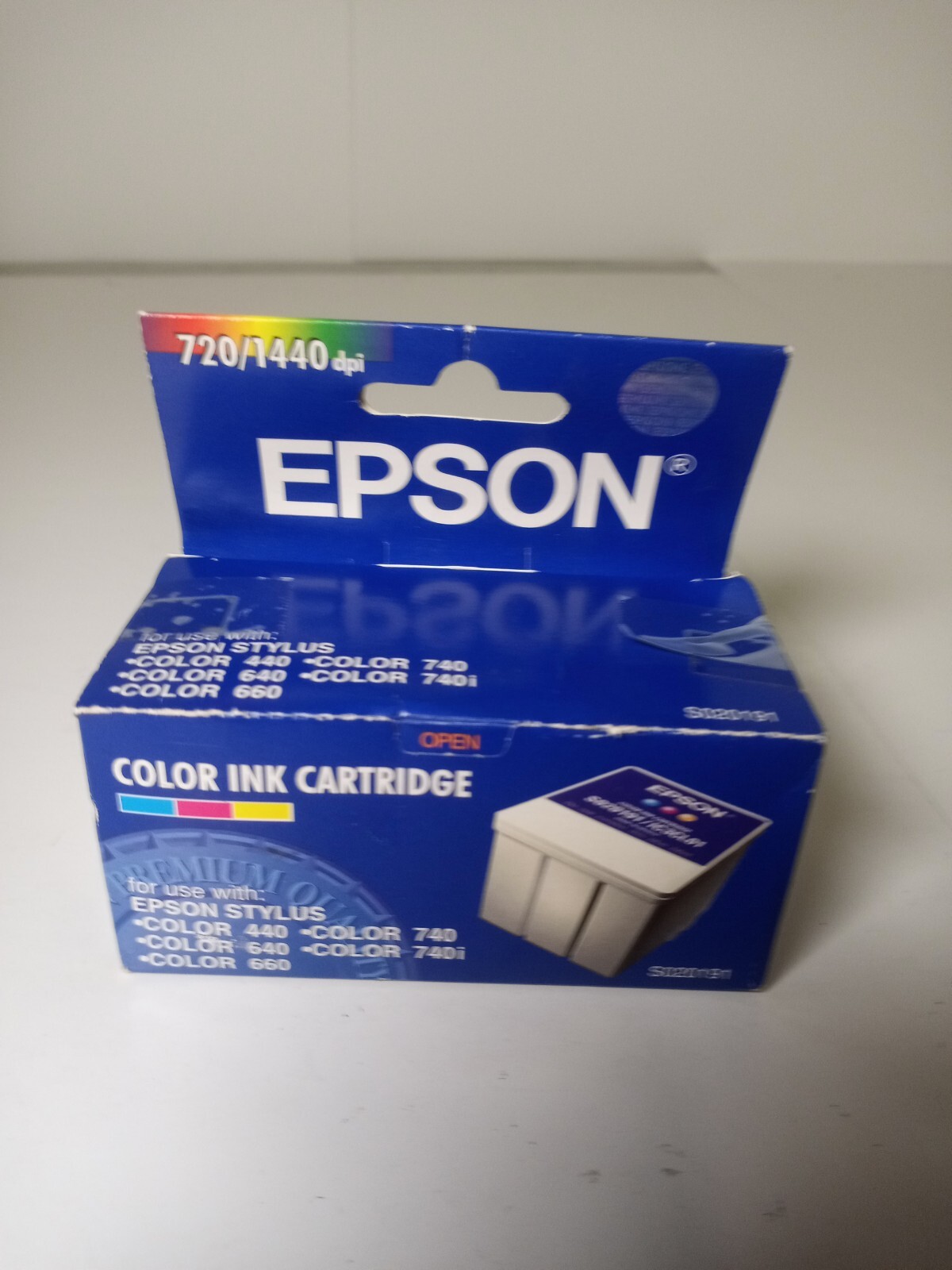 EPSON 720 Color Ink Cartridge S020191 Expired 2002 New Sealed