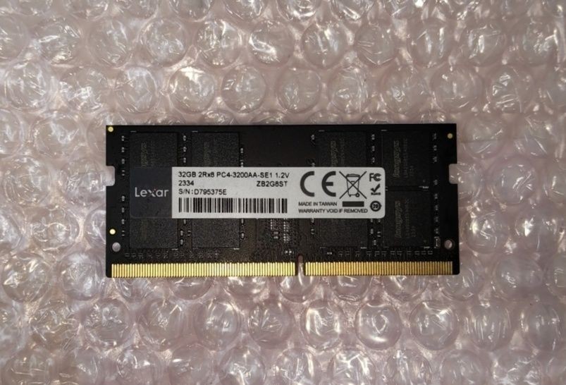 LEXAR PC4-3200AA-SE1 Laptop RAM 2Rx8 32GB DDR4