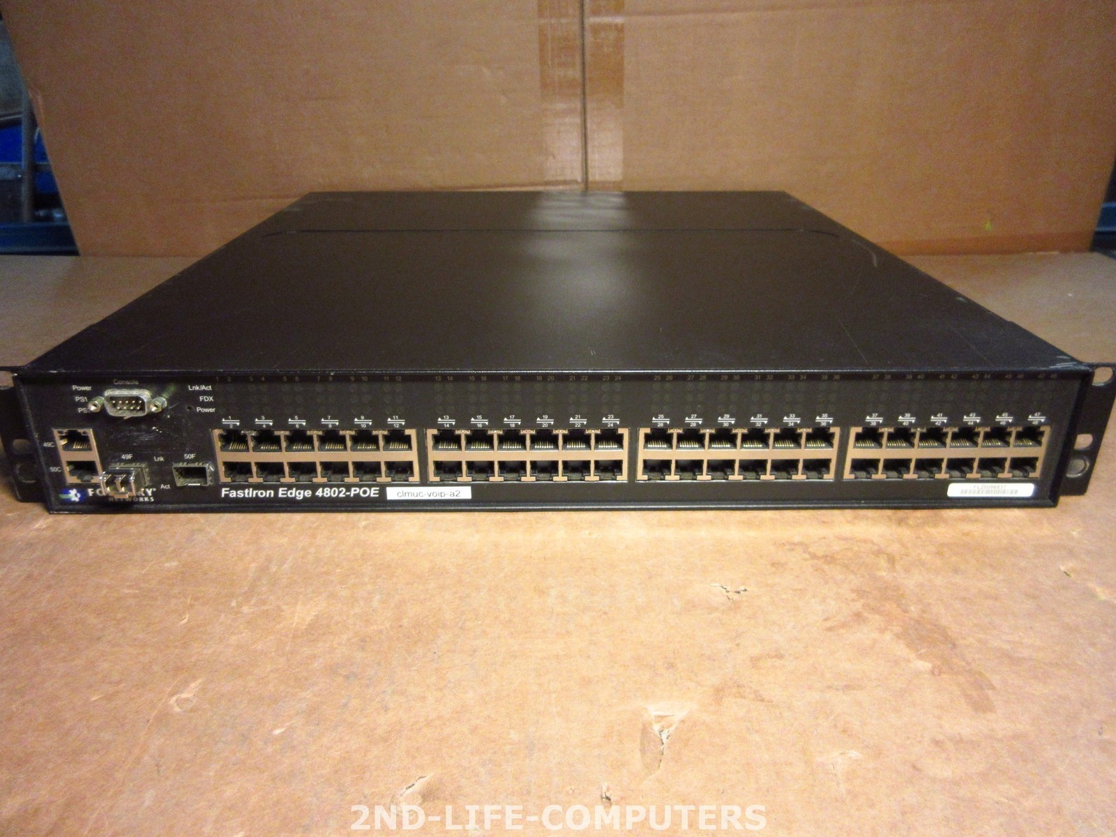 Brocade Foundry Edge FES4802-POE 48-Port POE 802.3AF + GbE SFP Network Switch