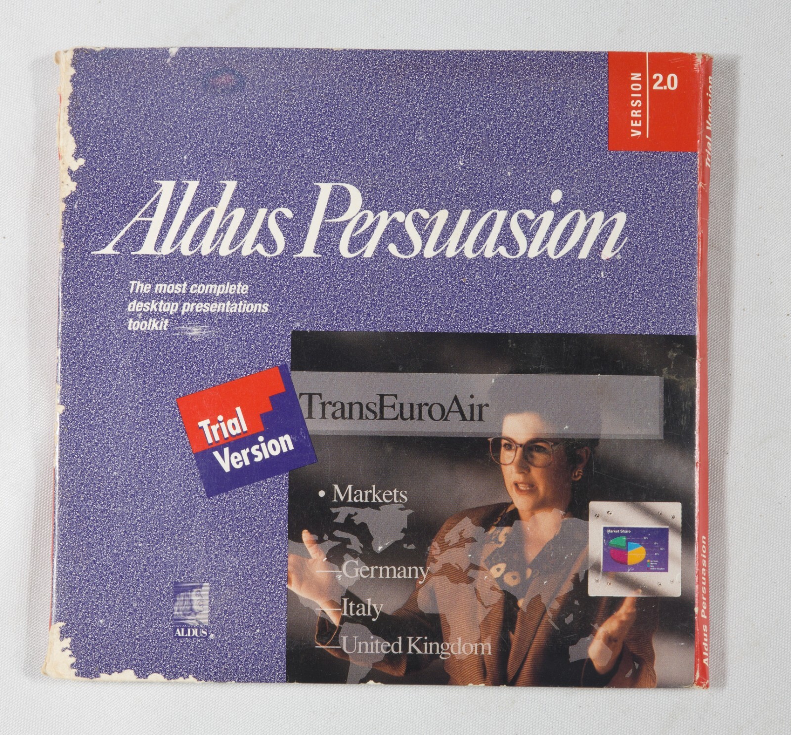 Vintage Aldus Persuasion Version 2.0 trial version Windows 5.25" NEW  ST533B38