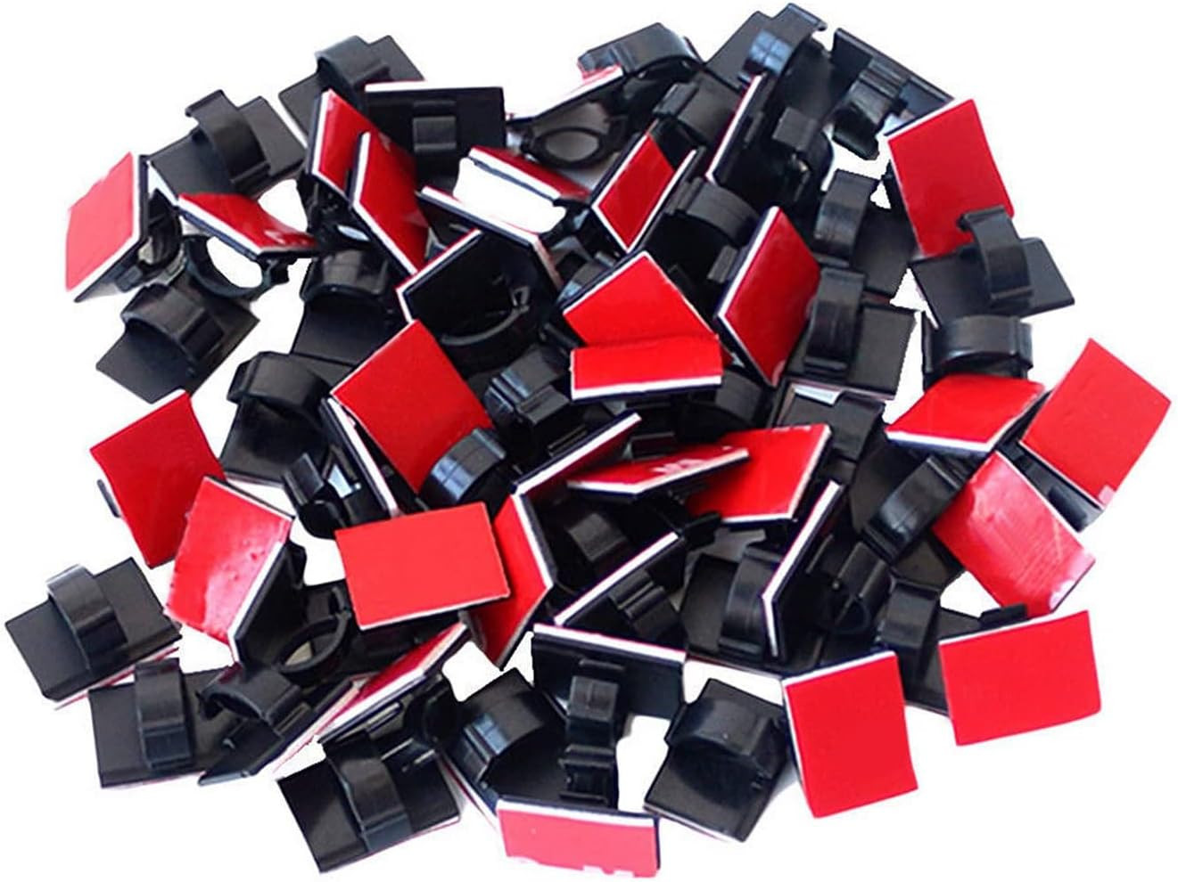 Adhesive Clips Strong Wire Holders 100 Pack Self-Adhesive Wire Clip Cable Cord