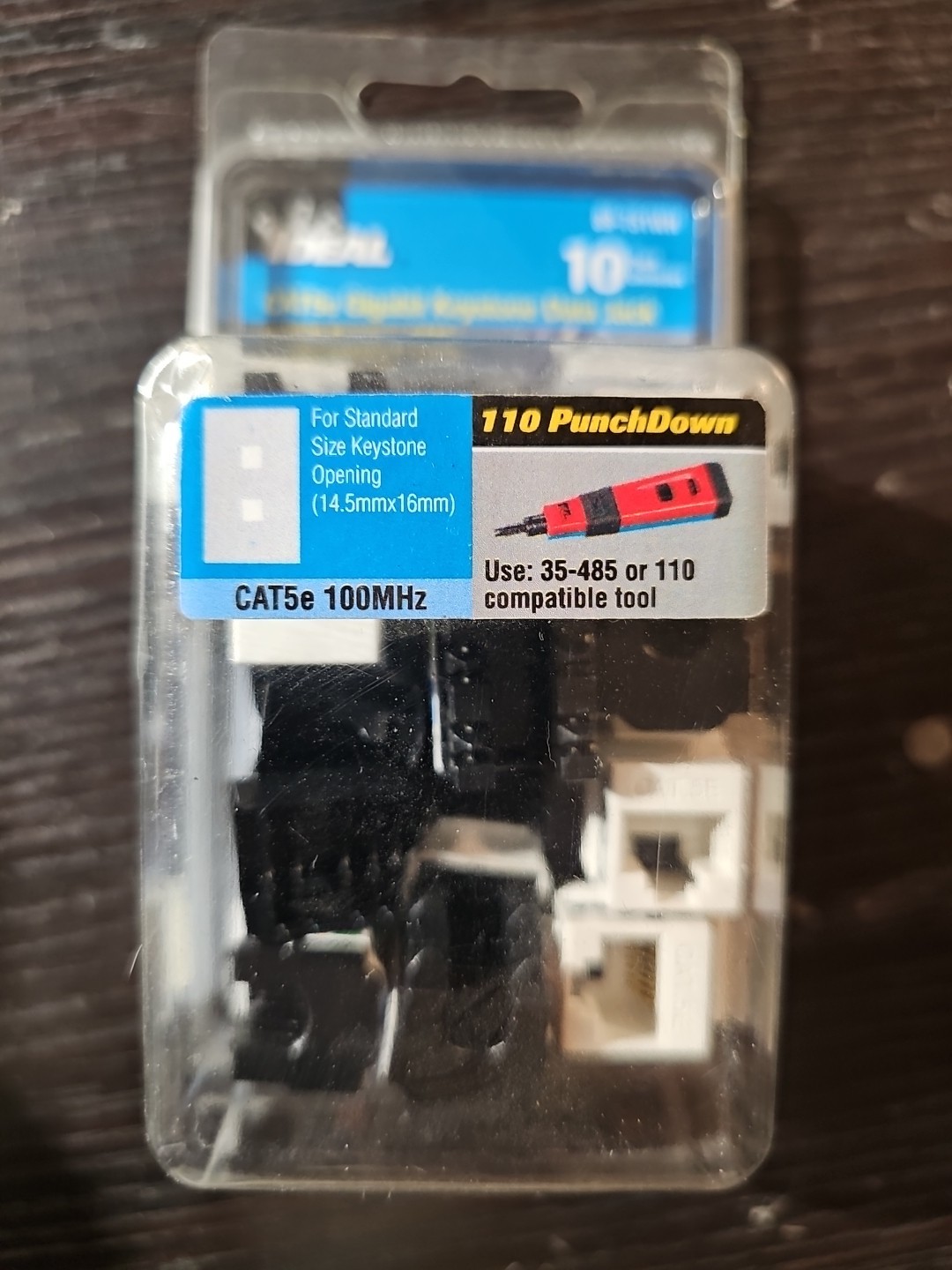 IDEAL 89-751WH CAT5e Gigabit Keystone Data Jack (10 PACK)