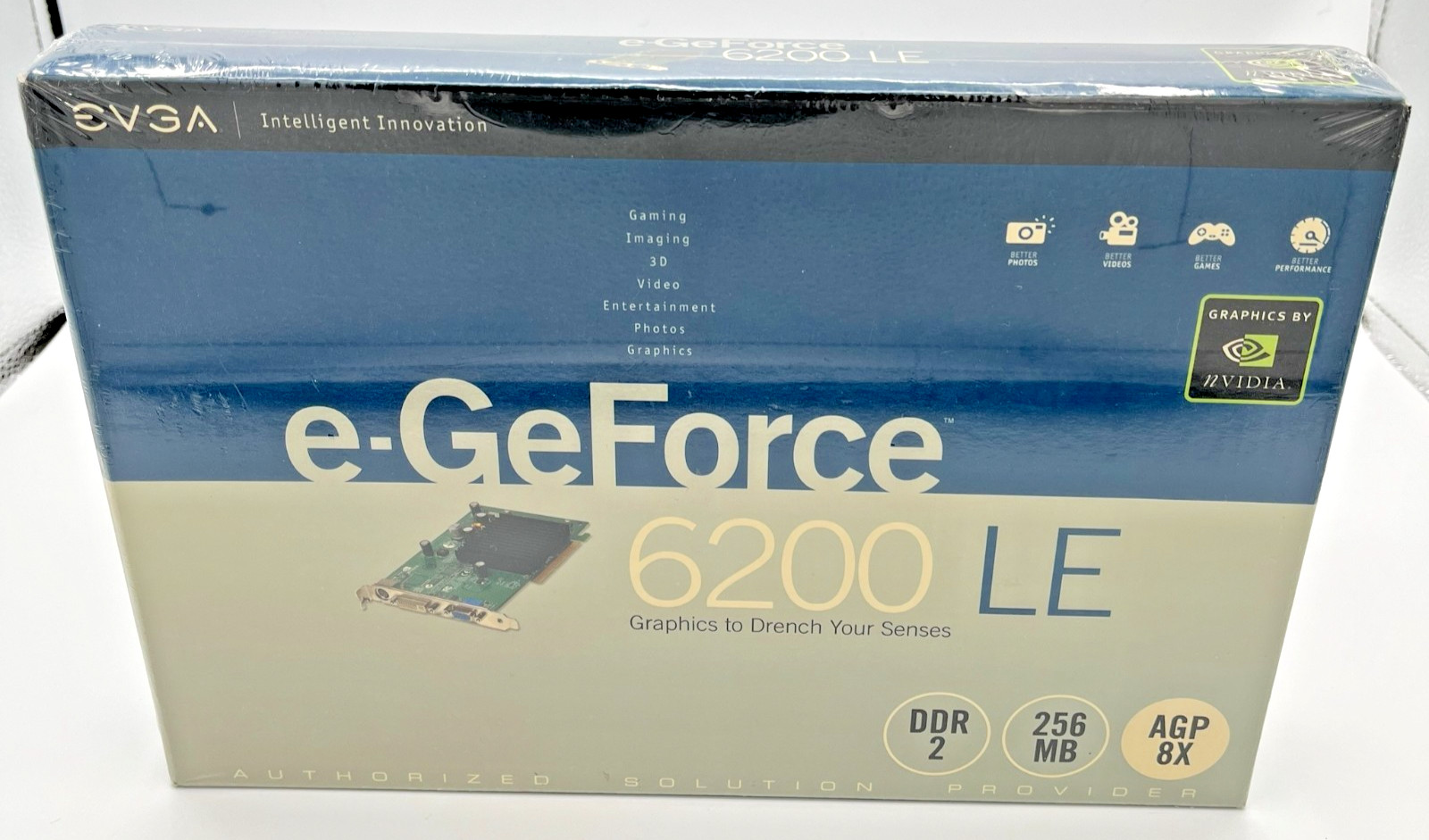 NEW SEALED EVGA GeForce 6200 LE 256MB DDR2 AGP 8X 256-A8-N295-LX