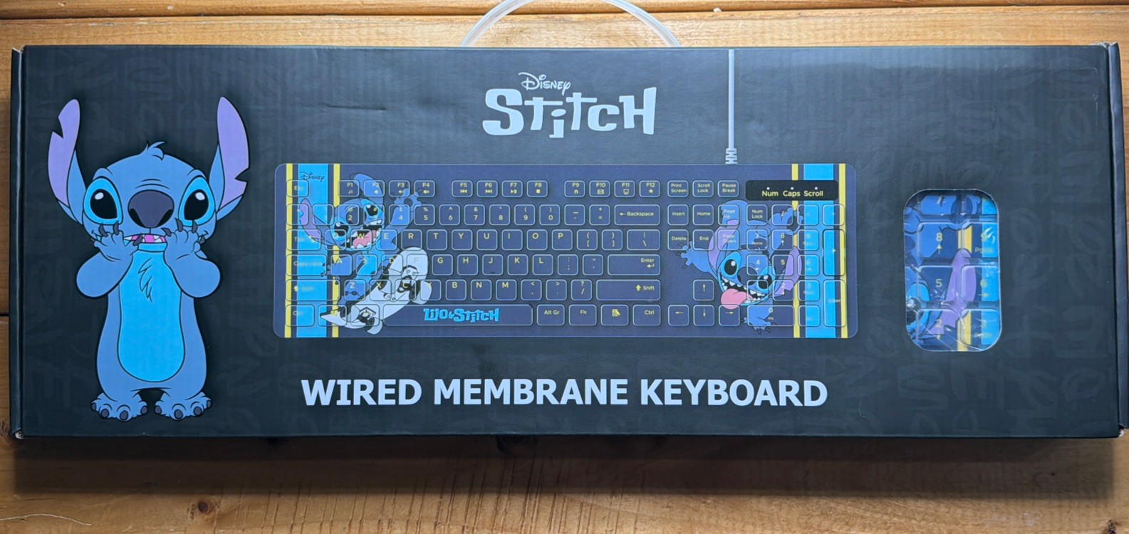 BRAND NEW Geeknet Disney Lilo and Stitch Wired Membrane Keyboard 104 Keys