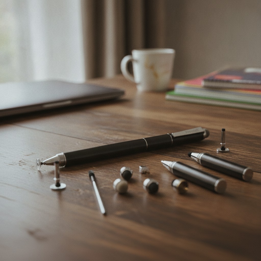 Stylus Pen, 4 in 1 Stylus Pen for Touch Screens Everyday Use -Black | High Pr...