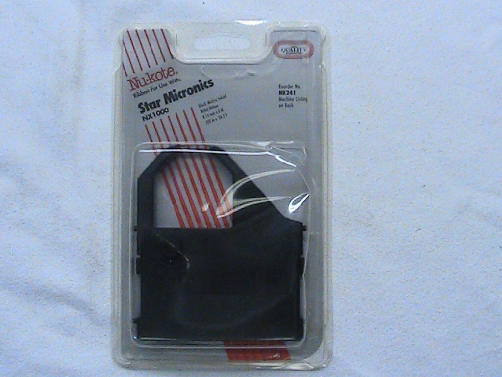 1 NEW NU-KOTE BLACK NYLON RIBBON NK241 FOR STAR MICRONICS NX100