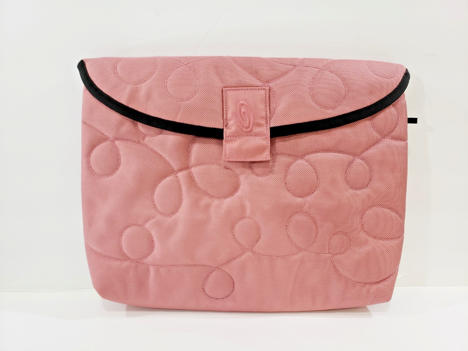 Cute Pink Quilted Laptop Sleeve Case 13" 14" Padded Tablet Bag velcrow Flap 2"