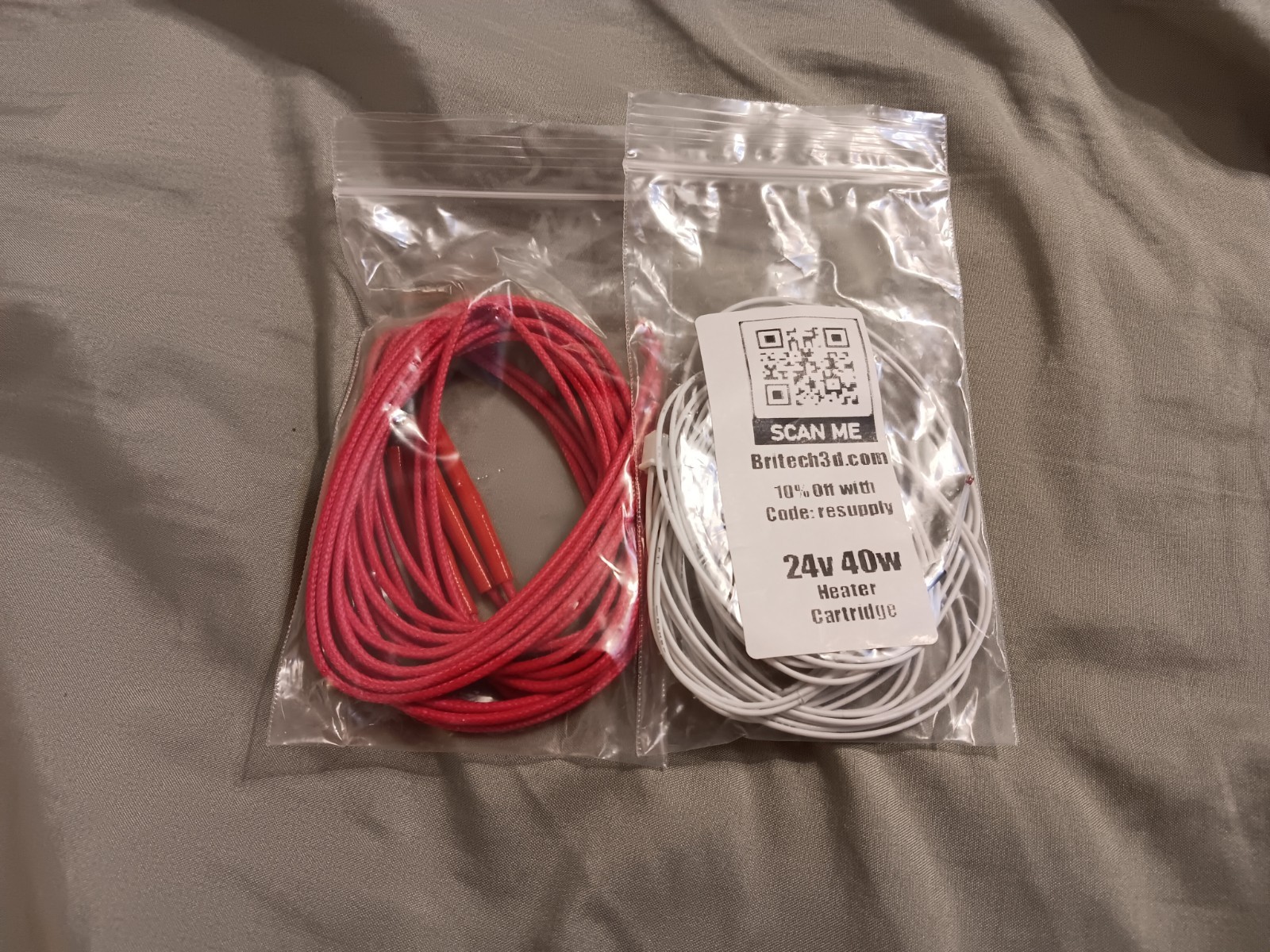 24V 40W Cartridge Heater Thermistor NTC 100K 3950 Wire 1M for Ender 3 Ender Pro