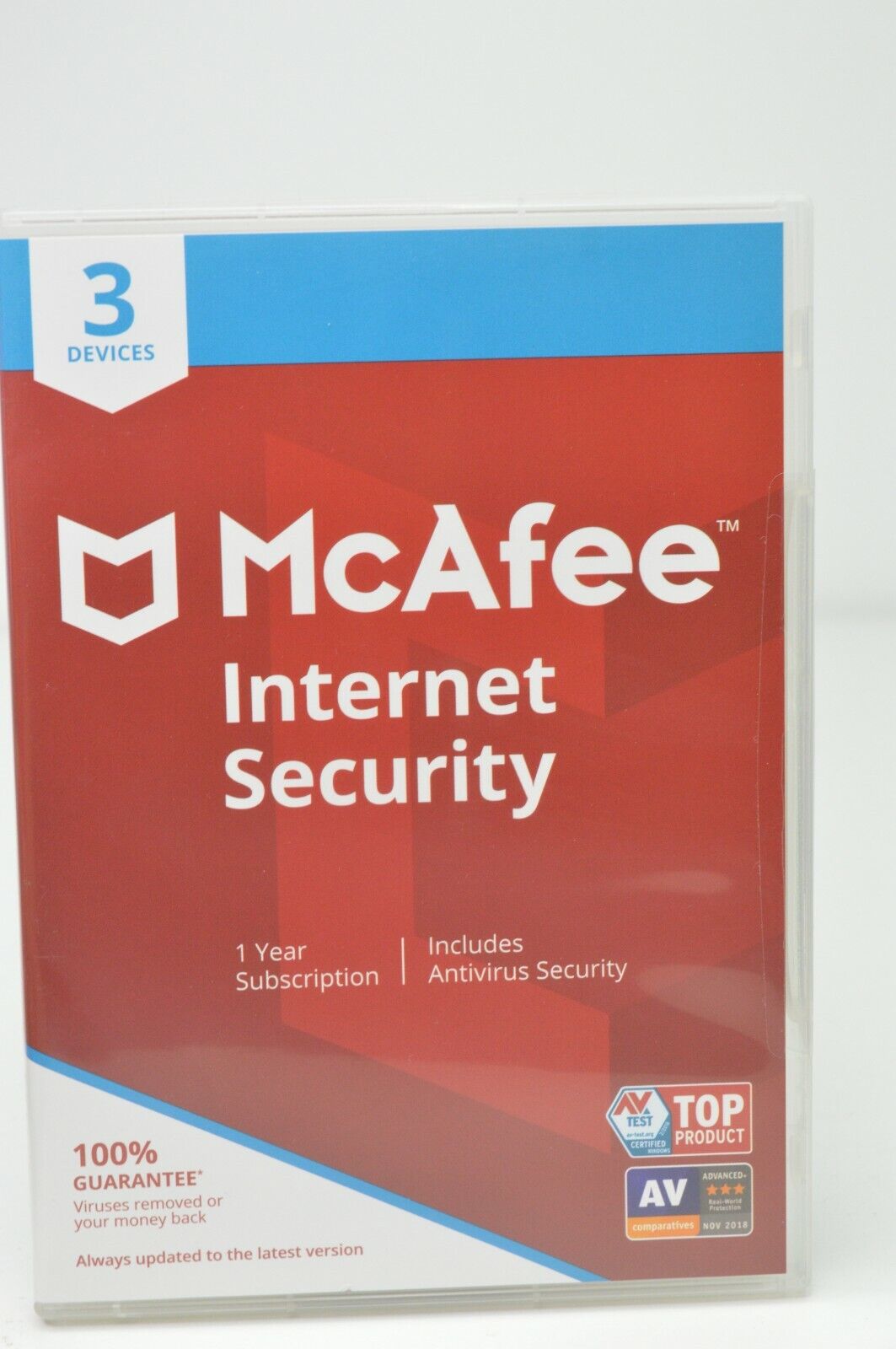 McAfee Internet Security 3 Device Antivirus Software 1 Year  No Cd 
