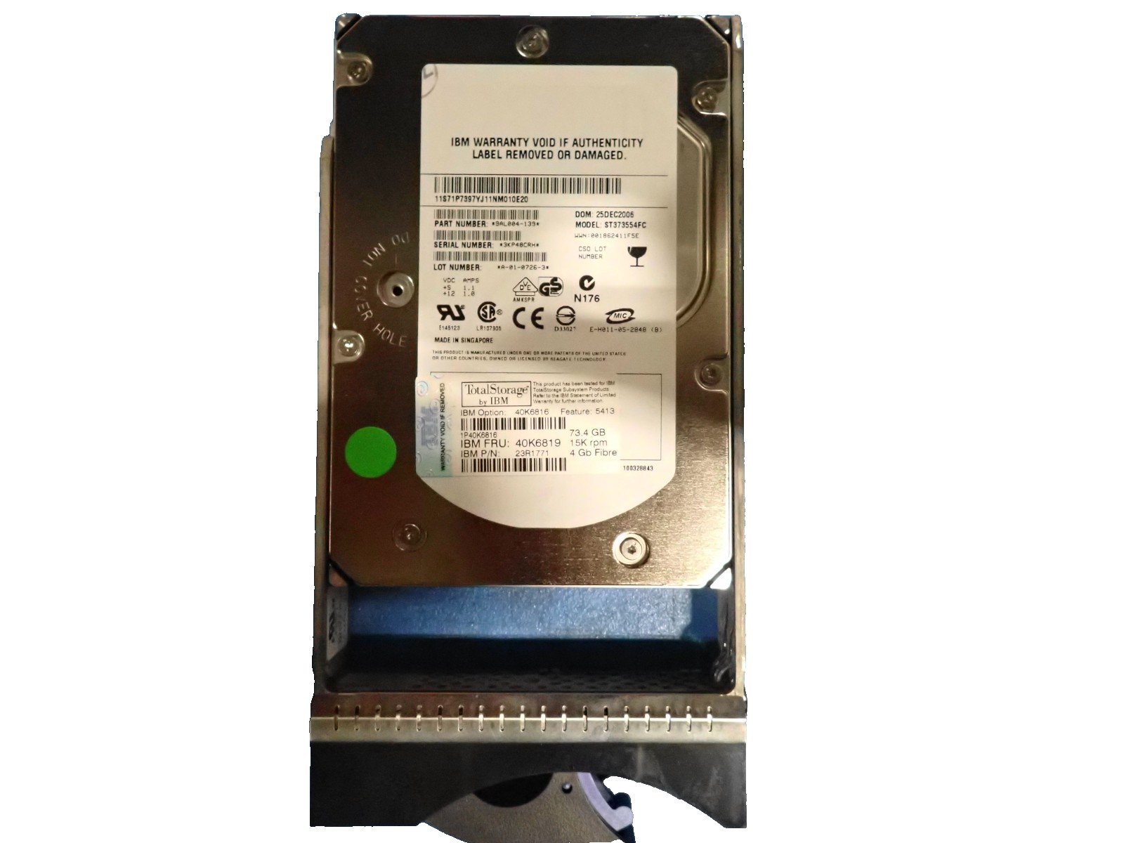 IBM 40K6819 73GB 15K Fibre Channel 4Gb/s 16MB Cache 3.5-Inch Hard Drive