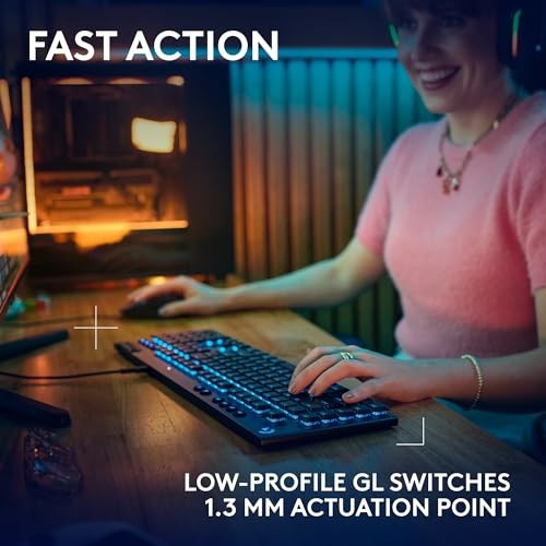 LOGITECH G915 X LOW-PROFILE WIRED MECHANICAL GAMING KEYBOARD, -  BLACK