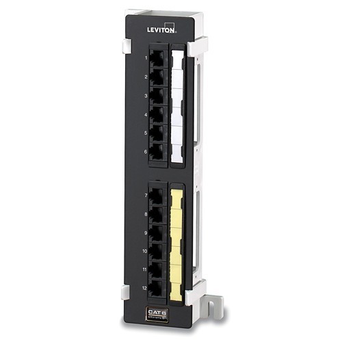 Leviton CAT 6 Flat Panel 12 Port Patch Block 004-69586-U89