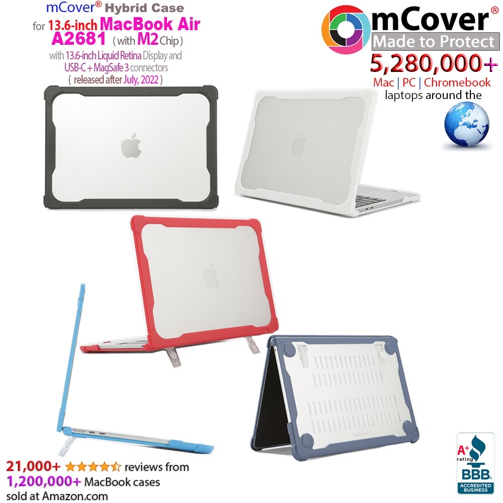 mCover® Hybrid CASE for NEW 2022 13.6" Apple MacBook Air A2681 M2 Chip Mag Safe3