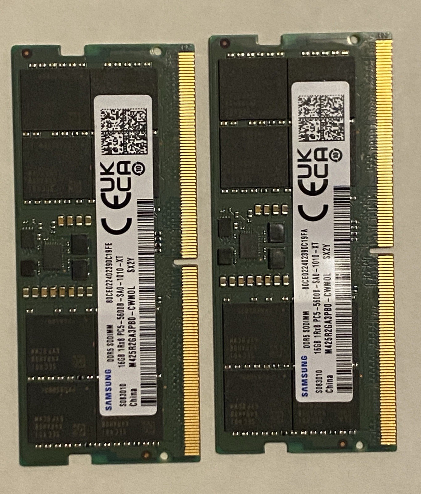 Samsung 32GB (2x16GB) DDR5-5600 SODIMM  32GB (2x16GB) PC5-4800 RAM Laptop