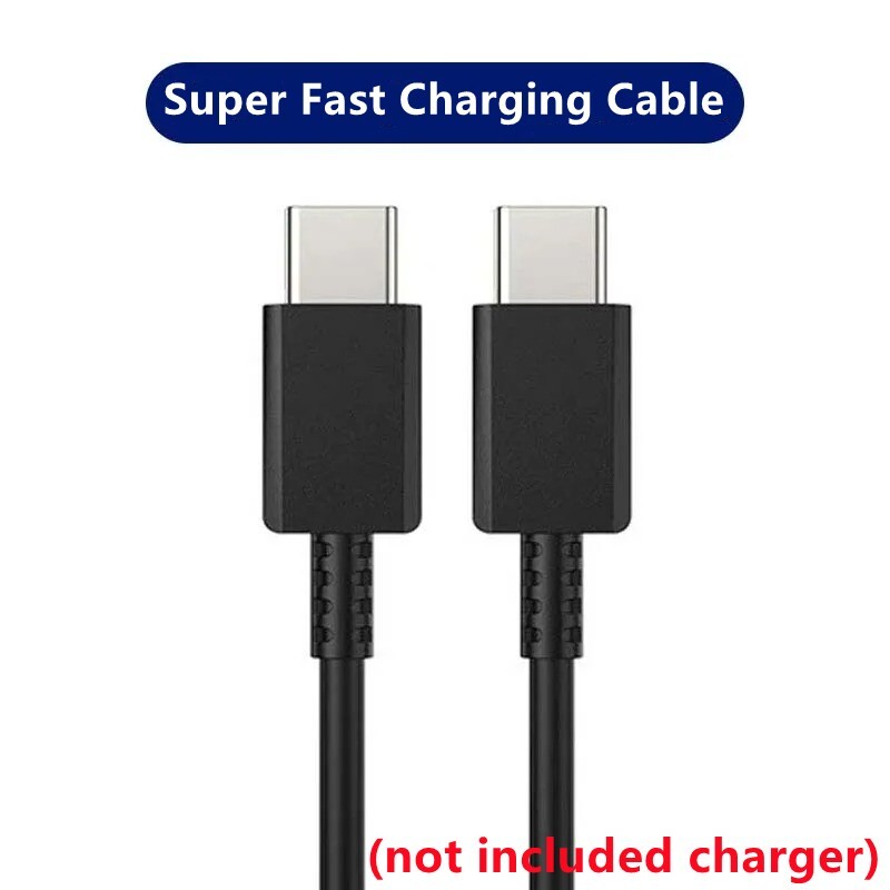 Original 45W USB-C Fast Charger USB-C Cable For Samsung S25 S24 FE S23 S22 Ultra
