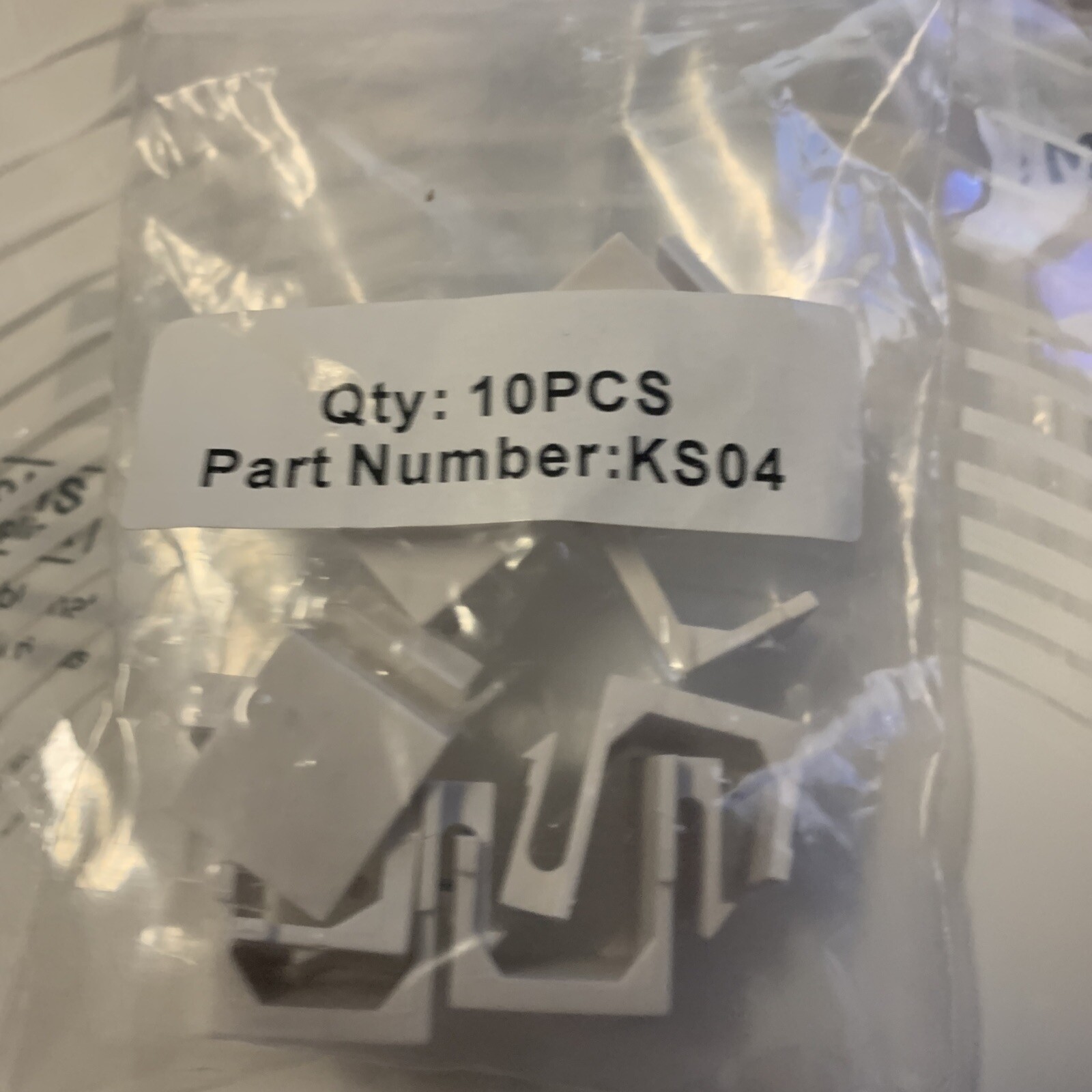8 Pack-Blank Keystone Jack Insert Adapter White