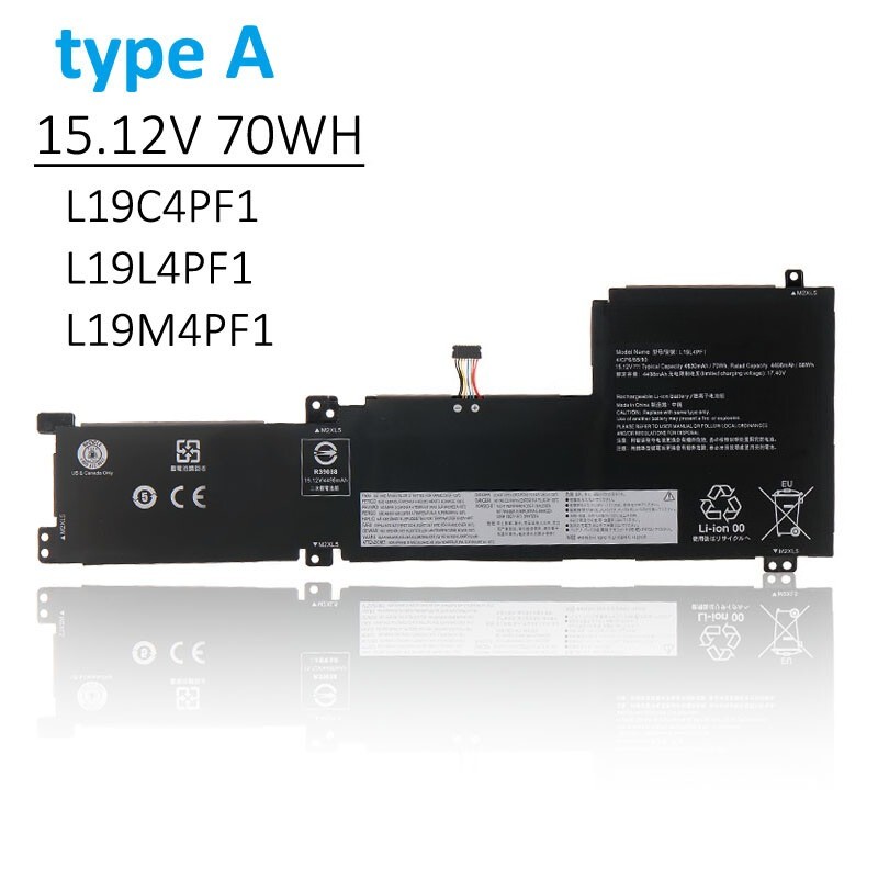 L19M3PF6 L19L3PF2 L19D3PF3 Battery For Lenovo Ideapad 5-15IIL05 L19C3PF5 70WH