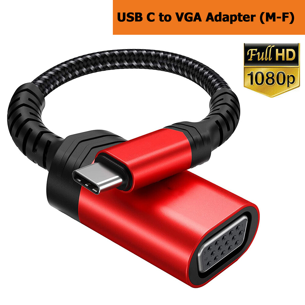 1.8m USB C to VGA Cable USB 3.1 Type C Thunderbolt 3 Adapter for Macbook Pro Air