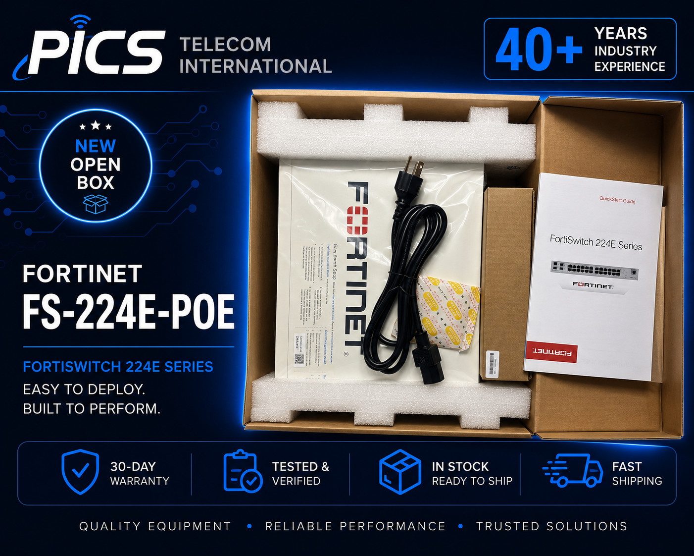 Fortinet FortiSwitch FS-224E-PoE Ethernet Switch FS224EPOE