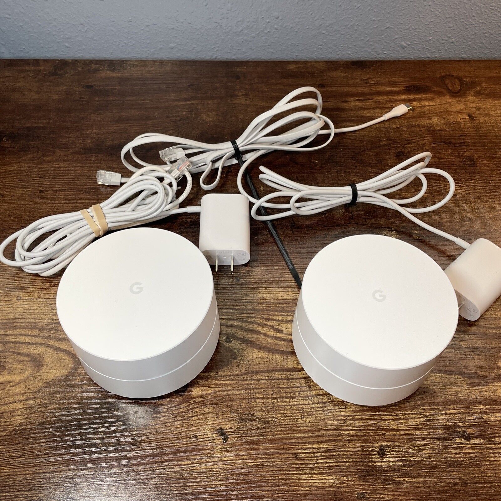 Lot Of Two Google Wifi Model AC-1304 Wifi Extenders Work with Mesh Wi-Fi System