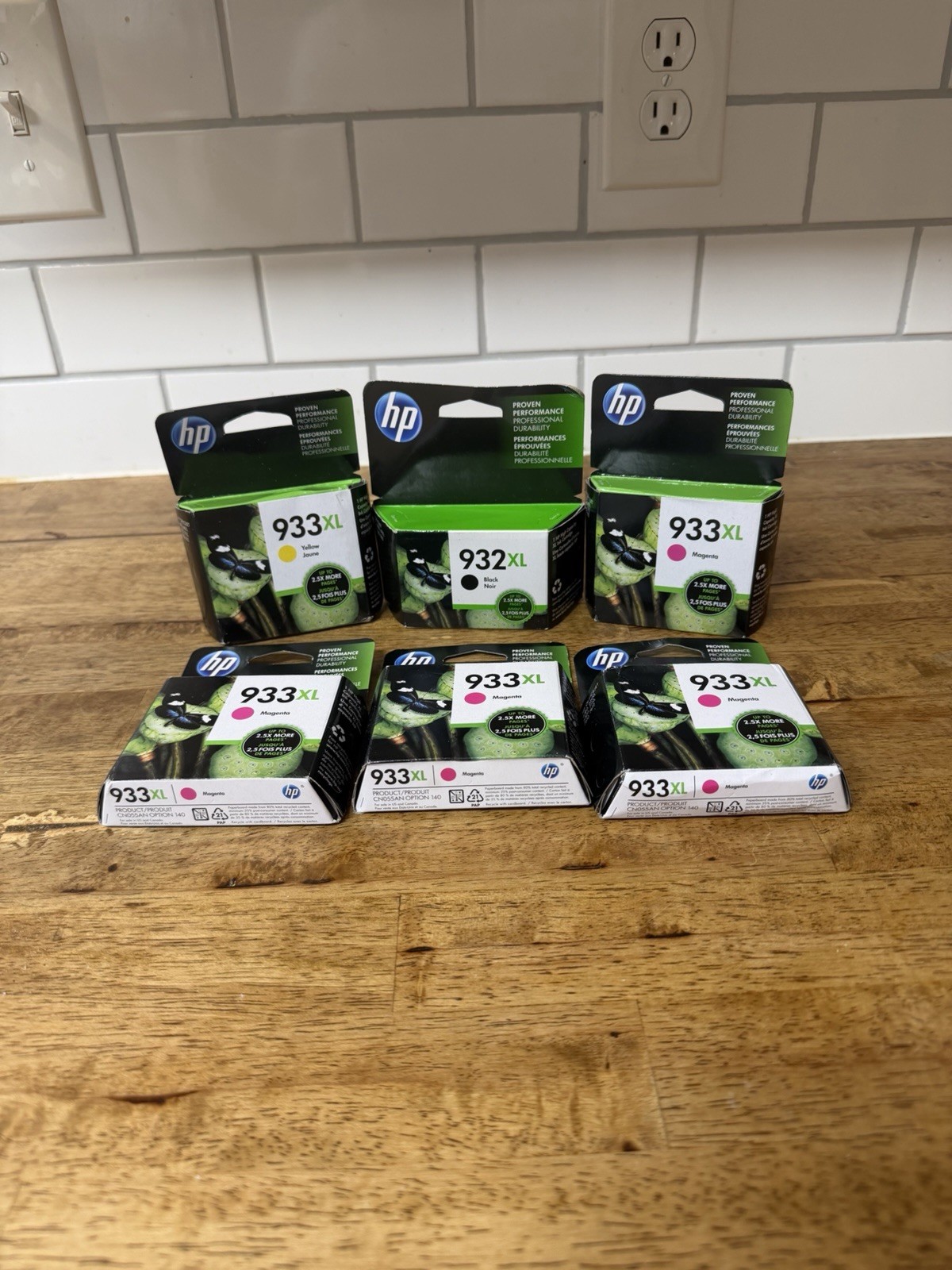HP 932XL 933XL Ink Cartridges 4 Pack Combo OEM Genuine