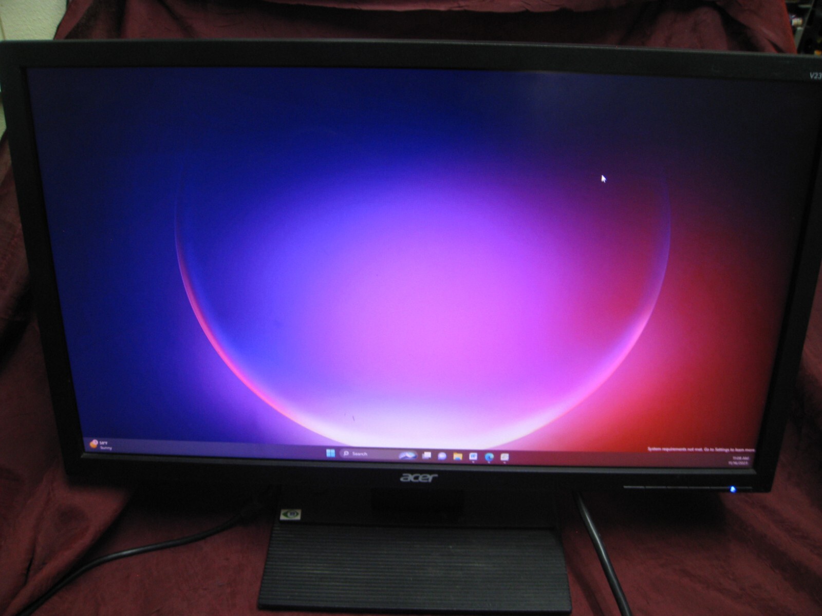 ACER V236HL, 23" LCD Widescreen Monitor, DVI, VGA