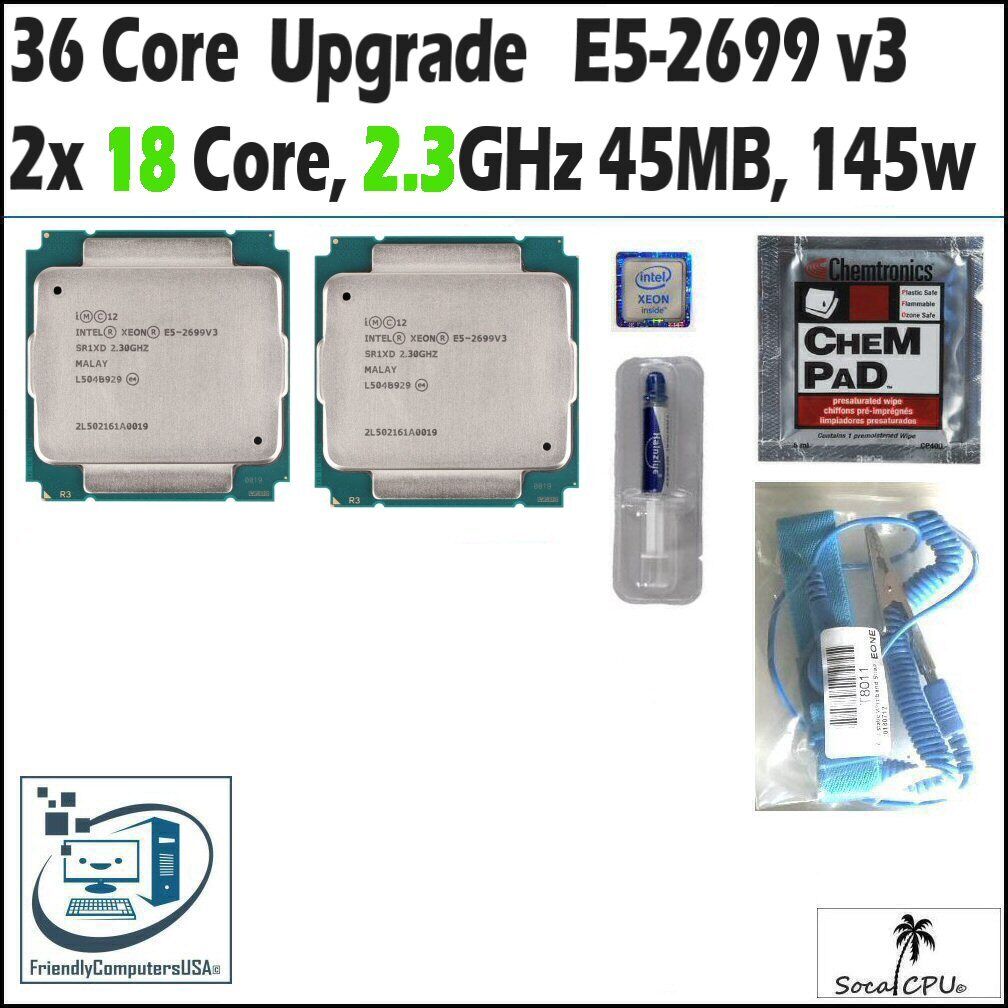 Supermicro 6048R-E1CR36N Server CPU Processor Upgrade up to 36 Core  E5-2699 v3