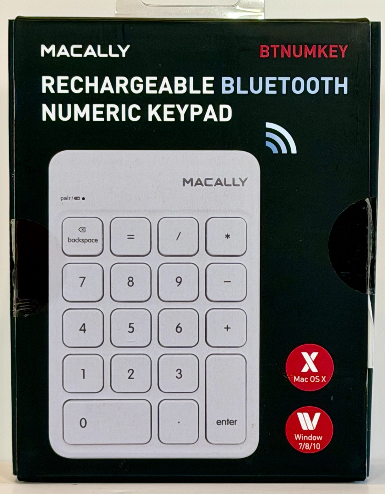 Macally Bluetooth Numeric Keypad Bluetooth Model BTNUMKEY NEW FREE SIPPING