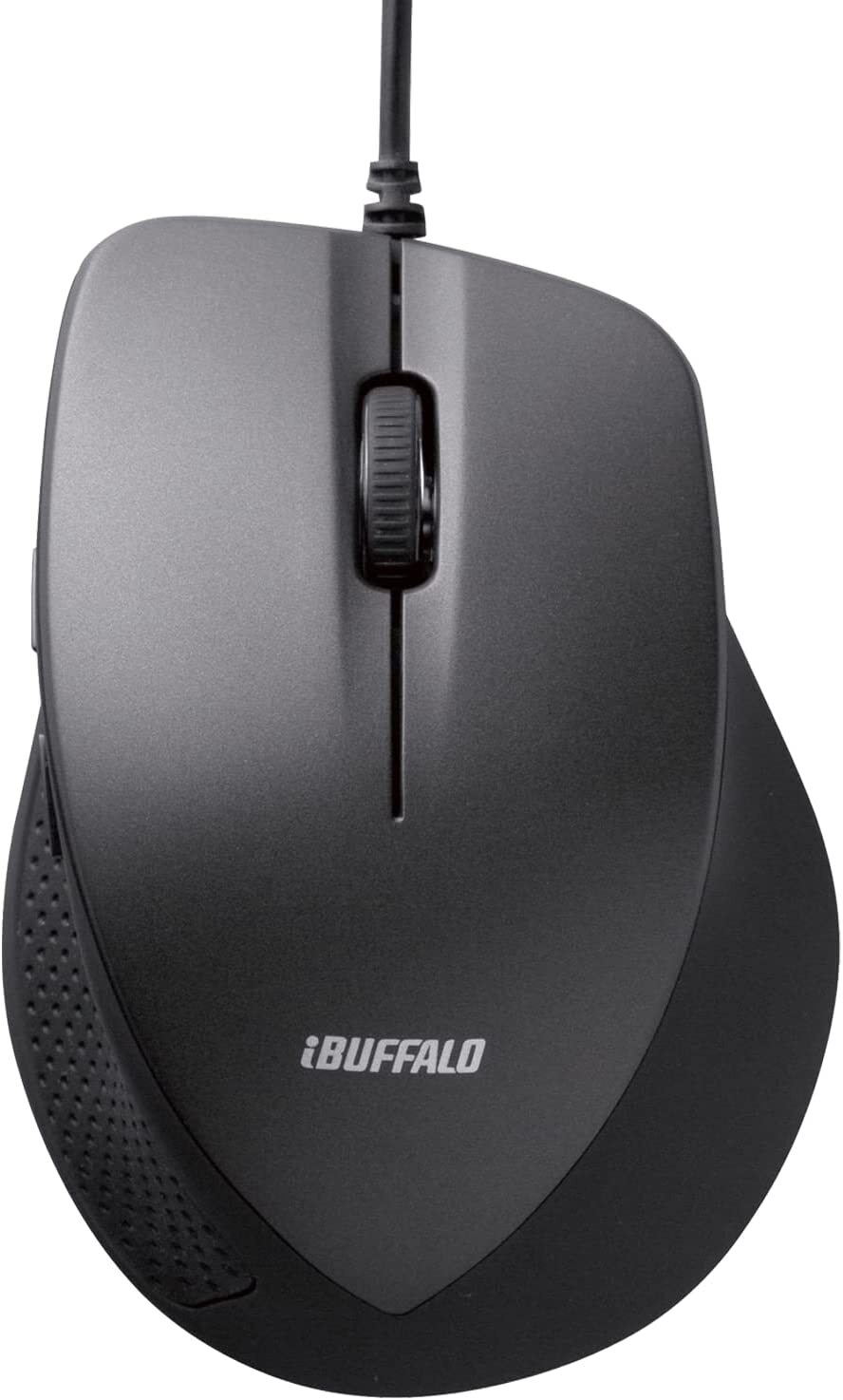 BUFFALO wired BlueLED mouse silent 5 button Black BSMBU19BK From Japan