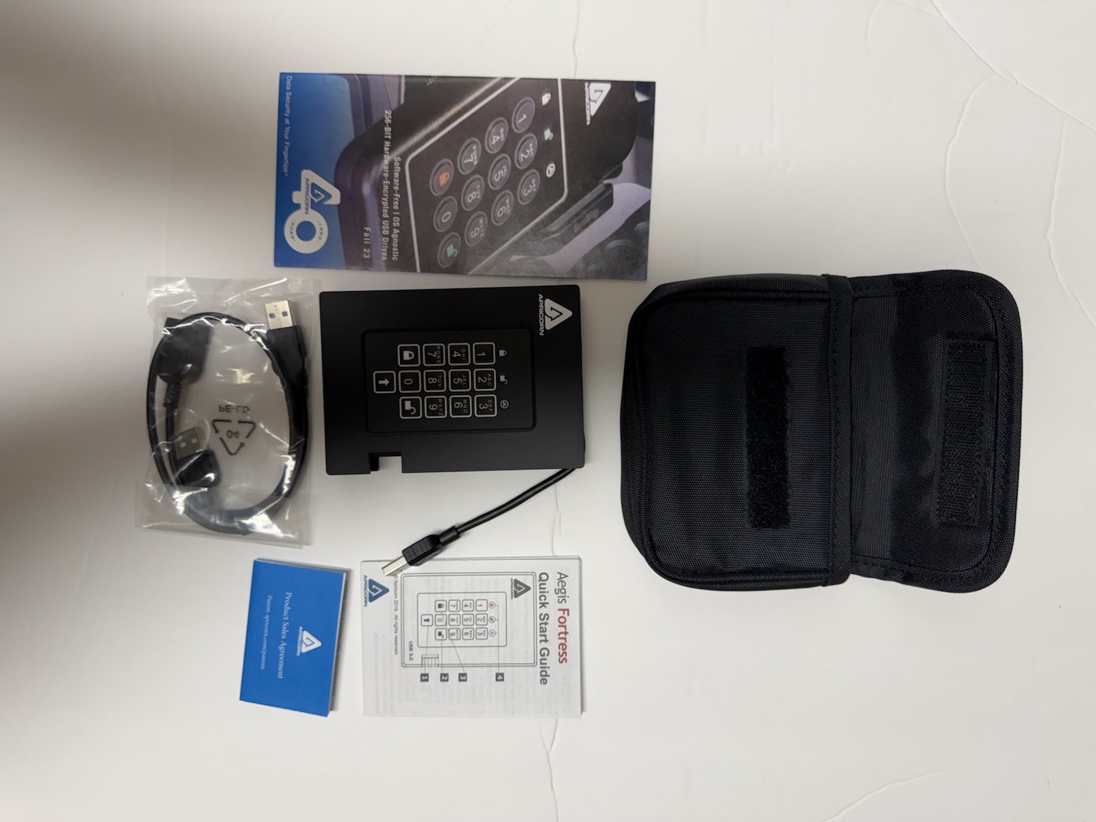 1 TB External Drive: Apricorn Aegis Fortress 2TB USB Portable Secure Encrypted